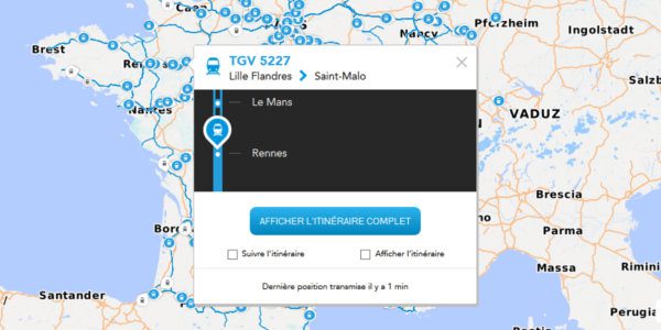 SNCF Maps : suivez les trains qui circulent en France en temps réel