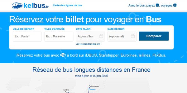 KelBillet lance kelbus.fr, le moteur de recherche de bus longue distance