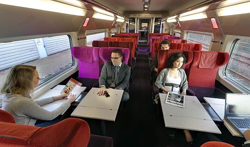 Intérieur classe Comfort du train Thalys